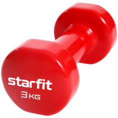 Гантель виниловая Core DB-101, 3 кг, красный Starfit