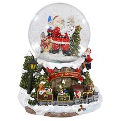 Новогодняя композиция музыкальная "Дед Мороз в стеклянном шаре Avrora