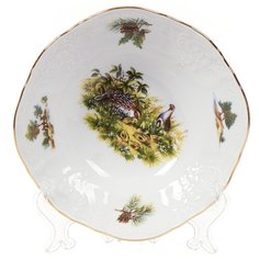 Салатник фарфор, круглый, 16 см, Охотничьи сюжеты Куропатка, Bernadotte, P1750675JQZU001011