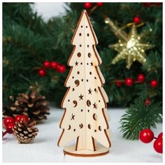 WoodLand Toys Ёлочка настольная сборная, 7,5 ? 15 см