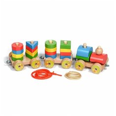 Конструктор МДИ Паровозик Мир деревянных игрушек