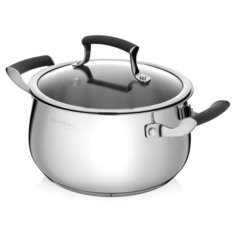 Кастрюля с крышкой Vensal Nouvel accord из нержавеющей стали 6,1л (24см), арт. VS1518