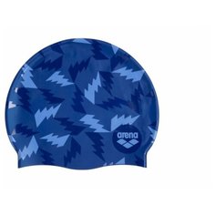 Шапочка для плавания ARENA Print 2(молнии синий- голубой)