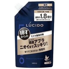 MANDOM Шампунь для мужчин от перхоти с экстрактом корицы "LUCIDO" сменная упаковка 684 мл