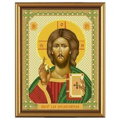 Набор для вышивания бисером "Христос Спаситель", 13x17 см, арт. С6001 Nova Sloboda