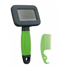 TRIXIE Пуходерка+расческа для грызунов 14*7см (блистер)