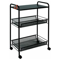 Этажерка ЗМИ Ладья 33КС, 3 полки, материал: металл, ШxГxВ: 30х45х65 см, черный