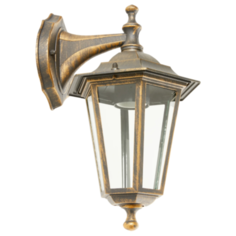 Настенный светильник уличный вниз Inspire Peterburg 1xE27х60 Вт, алюминий/стекло, цвет бронза