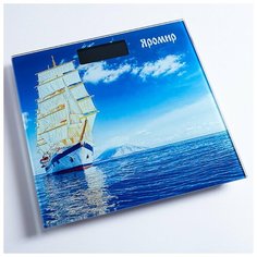 Весы напольные электронные Яромир 180кг, 26*26см Корабль