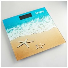 Весы напольные электронные Яромир 180кг, 26*26см Песчаный пляж