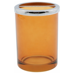 Стакан для зубных щёток Аквалиния «Янтарь» стекло цвет янтарный