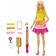 Кукла Barbie, в модном наряде, с аксессуарами для волос, GBK24