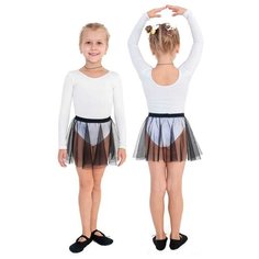 Юбочка гимнастическая сетка INDIGO, SM-081, Черный, 32-34