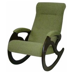 Кресло-качалка Сириус Венера размер: 62х105 см, обивка: ткань, цвет: орех темный/зеленый Sirius