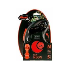 Flexi Поводок- рулетка New Neon tape M 5m 25kg Светоотражающая поверхность