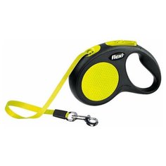 Flexi Поводок- рулетка New Neon tape M 5m 25kg Светоотражающая поверхность