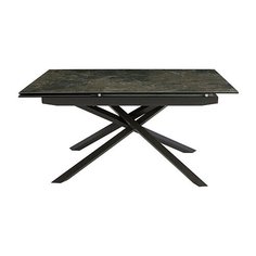 Стол обеденный MC-17108DT MK-7512-BR керамический 90х150(200)х76 см Коричневый мрамор МиК