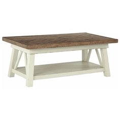 Столик журнальный Stownbranner T640-1 70х122х48 см Белый/коричневый МиК