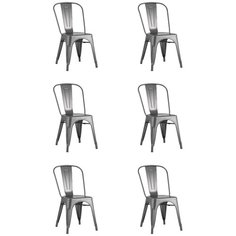 Стул TOLIX серебристый матовый(комплект 6 шт) Stool Group