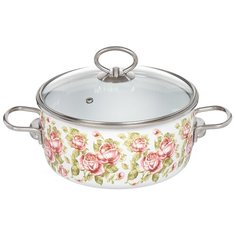 Кастрюля сталь, эмалированное покрытие, 3 л, с крышкой, Vitross, Gabriella, 1SA205S