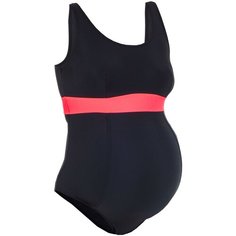 Купальник Decathlon Romane, размер S (38), черный/красный