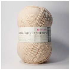 Пряжа Пехорка Австралийский меринос 442 натуральный 95% мериносовая шерсть, 5% акрил 100гр 400м 5 шт