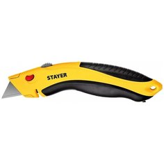 Монтажный нож STAYER Hercules-24 0947 с автостопом желтый