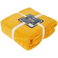 Плед "Tadeo" 200x200 см фланель цвет желтый Ardenza