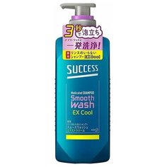 KAO Success Smooth Wash 2 в 1 Extra Cool Шампунь лечебный для мужчин, 400 мл КАО
