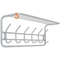 Вешалка с полкой ЗМИ ВСП 7 белое серебро