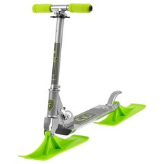 Самокат-снегокат Graffiti Star зеленый/серый