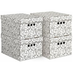 Короб картонный, малый, 25*33*18.5 см, набор 4 шт., CLASSIC GREY Valiant