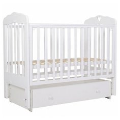 Детская кроватка Топотушки Мария- 6(сердечко) ,белый