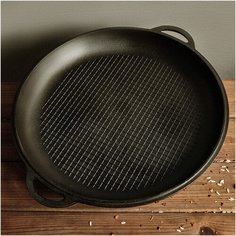 Сковорода- гриль Ситон чугунная, крышка- сковорода, 40 см, вафельное покрытие Siton