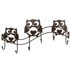 Вешалка настенная Совы 6 крючков цв. медный антик Istok