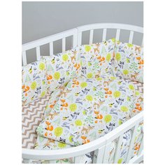Sweet Baby Комплект для прямоугольной, овальной и круглой кроватки Sweet Baby Волшебный Лес, 4 пр. (поплин)