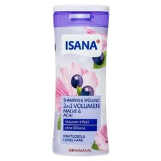 ISANA Шампунь для волос ISANA объем 2-в-1 мальва асаи 300 мл