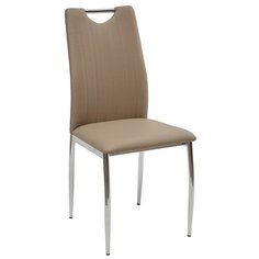 Кухонный- Обеденный Стул COMFORT 999 серо- коричневый, экокожа / каркас металический ножки хромированные m- sity (м- сити) / Ru- Stol. ru