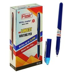 Ручка шариковая Flair Writo- Meter DX узел- игла 0.7, (пишет 10 км) синий F-743 DX/син.