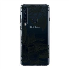 Силиконовый чехол "Цветы тату" на Samsung Galaxy A9 2018 / Самсунг Галакси А9 2018 Case Place