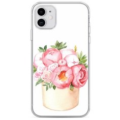 Силиконовый чехол "Коробка с пионами" на Apple iPhone 11 / Айфон 11 Case Place