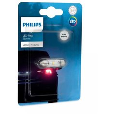 Лампа светодиодная Philips Ultinon Pro3000 SI C5W 12В 0,6 Вт SV8.5 38 мм., 1 шт. (блистер)