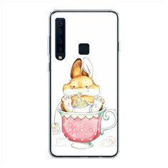 Силиконовый чехол "Заяц в кружке" на Samsung Galaxy A9 2018 / Самсунг Галакси А9 2018 Case Place