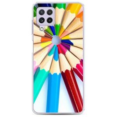 Силиконовый чехол "Цветные карандаши" на Samsung Galaxy A22 / Самсунг Галакси A22 Case Place