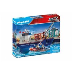 Конструктор Playmobil Большой контейнеровоз с катером таможенников 70769