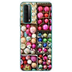 Силиконовый чехол "Елочные игрушки" на Huawei P Smart 2021 / Хуавей П Смарт 2021 Case Place