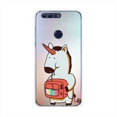 Силиконовый чехол "Единорог и телевизор" на Honor 8 / Хонор 8 Case Place