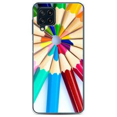 Силиконовый чехол "Цветные карандаши" на Samsung Galaxy M32 / Самсунг Галакси M32 Case Place
