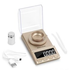 Весы ювелирные USB 100-0,001 г 8068- Series золотые высокоточные, весы до тысячных грамм Newacalox