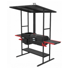 Комплект Печь- мангал "инклайн 400" с крышкой гриль Grillver